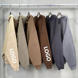 Conjunto de Sudadera con Capucha y Pantalones Deportivos de Algodón 100% de Alta Calidad para Hombre, Diseño Bordado Desgastado Esencial, Tejido Otoñal - Product Image 1