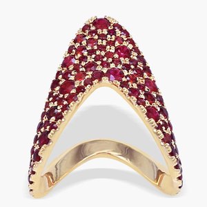 Tự Nhiên Của <span class=keywords><strong>Ruby</strong></span> Boomerang Vanki Nhẫn Rose & Vàng Chứng Nhận Đá Quý 18K Vàng Kỷ Niệm Bất Ngờ Trang Sức Phụ Nữ Nhẫn-Ds0340 - Product Image 2