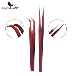 INNOVAMED INSTRUMENTS Nouvelle arrivée Extension de cils incurvés droits Pince à épiler Outils de ramassage de beauté en acier - Product Image 6