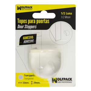 Butée de porte adhésive transparente, demi-lune - Product Image 3