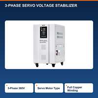 Régulateur de tension automatique triphasé 10KVA 15KVA 20KVA 380V avec servomoteur entièrement en cuivre pour usage industriel et commercial