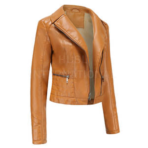 Veste en cuir véritable coupe-vent d'hiver de style de rue pour femmes vêtements d'extérieur élégants pour la chaleur - Product Image 4