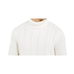 Maglione a Collo Alto in Cashmere Premium Testurizzato da Uomo Tasso Elba, Beige, Mezza Manica, Stagione Autunnale, Logo Stampato, ODM, Taglia Piccola - Product Image 2