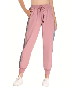 Pantalones de chándal informales de alta calidad para mujer, pantalones holgados de talla grande con logotipo personalizado, pierna ancha, Material de poliéster transpirable de secado rápido - Product Image 2