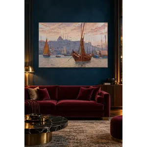 Impression sur toile de voiliers de Fida Tristram Ellis sur le Golden Horn - Product Image 3