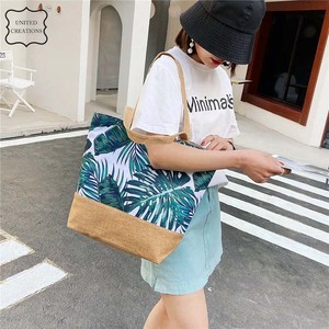 Vente en gros de sacs fourre-tout de plage en jute personnalisables écologiques pour femmes sac en hêtre naturel réutilisable avec poignée sacs fourre-tout de luxe pour femmes - Product Image 5