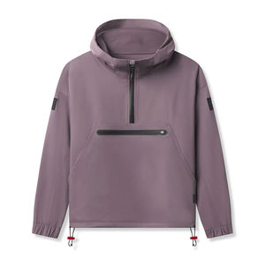 Vestes pour hommes automne 2025 sweat à capuche mince pour hommes sweat à capuche mode jeunesse hommes coupe-vent imperméable demi-fermeture éclair veste à capuche manteau de sport - Product Image 2