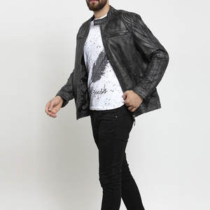 Blouson en cuir pour homme 2025 High Street, grande taille, cuir de vachette, logo frontal, qualité supérieure, imperméable, coupe-vent - Product Image 5