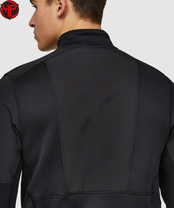 Wholesale High Quality <b>Men</b> Lightweight Polyester Sports Quick Dry Solid Color Plain <b>Long</b> <b>Sleeve</b> Knitted 1/4 Quarter Zip Pullover - Product Image 5