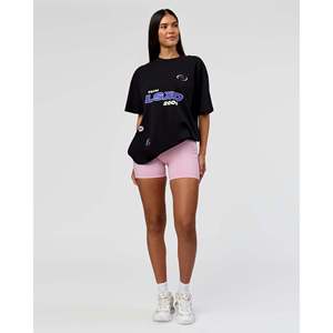 T-shirt Oversize Lourd League - Noir Power Cobalt 100% Coton Biologique 300 g/m² - Product Image 5
