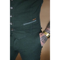 Cardato Homme Gilet Matelassé Réversible Coupe-Vent Toile Polyester Double Boutonnage avec Logo Personnalisé avec Techniques Tricotées
