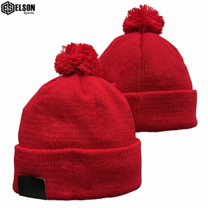 Meilleure vente en gros de casquette brodée en tricot de haute qualité, couleur unie, impression de logo personnalisée, casquette respirante à pois pour l'hiver - Product Image 1