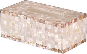 Boîte à mouchoirs moderne en nacre faite à la main, porte-serviettes avec style décoratif, logo de couleur personnalisé, prêt à l'exportation, maison, voiture - Product Image 6