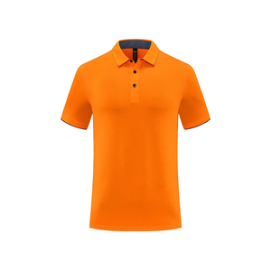 เสื้อโปโลแขนสั้นสำหรับผู้ชาย OEM เสื้อยืดผ้าฝ้าย100% แบบย่นทำจากโพลีเอสเตอร์/ ผ้าฝ้ายออกแบบโลโก้ได้ตามต้องการ - Product Image 1