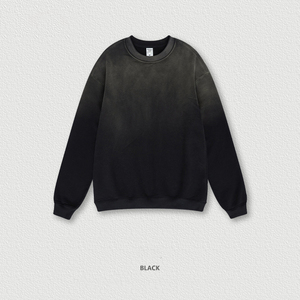 100% good quality EM Hiphop <b>Thick</b> Collar Organic Cotton Crewneck Sweatshirt Men Custom Made High Quality premium quality Hoodies - Product Image 1