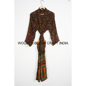 ชุดกิโมโนผ้าไหมสไตล์ญี่ปุ่นวินเทจสำหรับผู้หญิงชุดชายหาดยาวแบบโบฮีเมียนเย็บลายดอกไม้หรูหราสำหรับเพื่อนเจ้าสาวในฤดูร้อน - Product Image 4