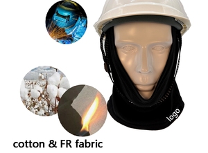 Capuche de cache-cou résistante au feu noire avec logo personnalisé pour hommes Tubulaires ignifuges Pompier Chasse au travail Sécurité - Product Image 5