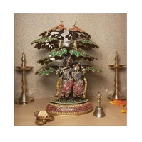 Sculpture Artisanale en Laiton Divin, Art Déco Traditionnel, Décoration Spirituelle pour la Maison, Bénédictions Diwali