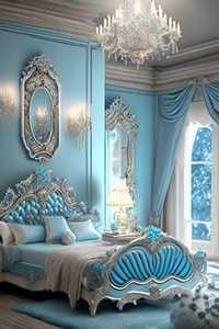 Ensemble de chambre à coucher King Size fait main et sculpté à la main, design moderne, luxueux, élégant, design royal classique, pour maison, villa, mariage - Product Image 1