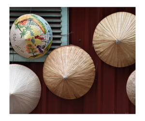 Sombrero de sol asiático vietnamita de alta calidad, sombrero cónico de bambú, sombrero cónico de hoja de palma - Product Image 1