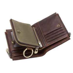 Cartera de Cuero Genuino 2026, Ligera, Suave, Bifold, con Protección RFID, Cómoda, Multifuncional para Hombre - Product Image 5