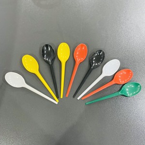 Vente directe d'usine prix le moins cher cuillères en plastique jetables à long manche pour restaurant de fête cuillère à soupe jetable de restauration rapide - Product Image 3