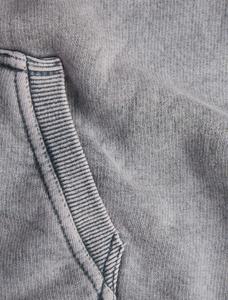 Sudadera con capucha de mezcla de algodón básico lavado gris claro de calidad superior para hombres Sudadera con capucha cómoda y relajada para ropa de invierno - Product Image 4