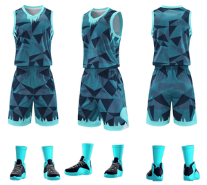 Conjunto de camiseta y pantalones cortos de baloncesto, ropa deportiva atlética ligera, transpirable y de secado rápido para hombres, práctica de equipo, competición - Product Image 1