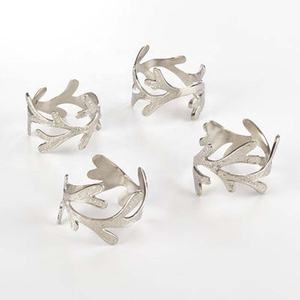 Anneau de serviette en métal Royal, Design croisé, gravé à la main, en or, décorations haut de gamme pour Banquet de mariage, anneau de serviette - Product Image 2