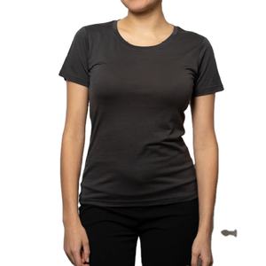 Camisetas informales ajustadas para mujer, camisetas de manga corta para mujer, camisetas de algodón básicas sólidas de verano para mujer, camisetas de punto sólidas ajustadas - Product Image 2