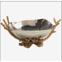 Bols à chocolat en aluminium poli brillant pour grossistes, écologiques, jetables, personnalisables, vaisselle d'hôtel, décoration de table de fête