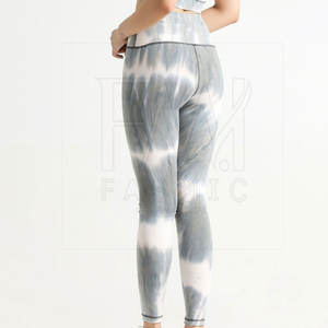 Best Selling Women's Summer Yoga Leggings 100% Cotton Breathable Knitted Fabric with Custom <b>Patches</b> Made in Pakistan - Product Image 2