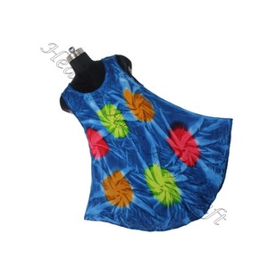 Robe parapluie rayonne à base de Jaipur Tie & Dye Exportateurs et fournisseurs Nouvelle robe longue ouverte attrayante Tie Dye pour femmes - Product Image 5