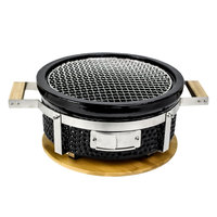 Grill à charbon de bois portable rond de table Auplex Hibachi Yakitori BBQ Grill