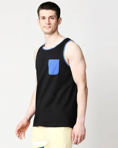 New Arrival <b>Men's</b> Cotton Tank Top Bodybuilding Gym <b>Singlet</b> Breathable Sleeveless <b>Singlet</b> Ribbed Tank Top For <b>Men</b> OEM Service - Product Image 2
