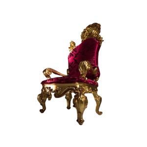 เก้าอี้โซฟากำมะหยี่สีแดงตกแต่งงานแต่งงาน - Product Image 5