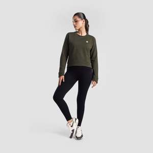 Haut en tricot éponge olive pour femme, idéal pour l'entraînement - Product Image 4