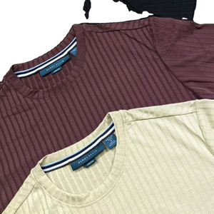 T-shirt pour homme 100% coton, coupe classique, uni, 180g, tricoté, blanc, séchage rapide, respirant, manches courtes, teint en fil, lavé - Product Image 2