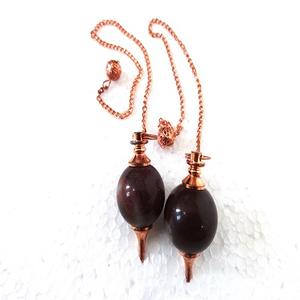 Venta al por mayor Kambaba Jasper bola péndulo piedra semipreciosa artesanías con montaje de cobre - Product Image 1