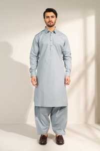 Usine en gros 100% coton Shalwar Kameez ensemble meilleure vente hommes style traditionnel musulman Salwar Kameez robe - Product Image 5