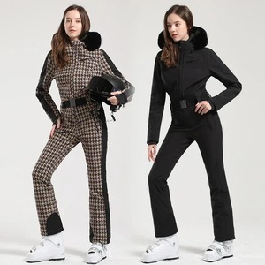 Combinaison de ski une pièce imperméable et coupe-vent pour femme 2025, combinaison de neige chaude pour l'extérieur, veste, salopette, ensemble de ski - Product Image 1