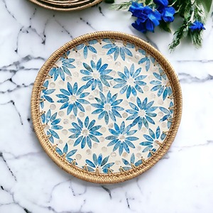 Bandeja de concha de nácar, el más vendido, bandejas de fregona de ratán para exhibición de joyas de perfume, suministro de hotel de spa - Product Image 4