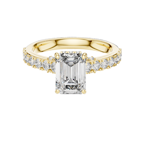 Bague en diamant de laboratoire taille émeraude 2,468 CT pour femme, VVS-VS EF CVD, or 18 carats, 14 carats, 10 carats et argent 925, or rose, or jaune, or blanc - Product Image 1