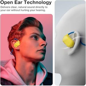 UU000141 Auricolari Bluetooth a Conduzione Aerea Reale, Cuffie Open-Ear con Doppio Microfono per Sport - Product Image 2
