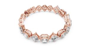 Bracelet de luxe pour femme en or jaune et blanc 18 carats VDS, certifié IGI, diamant princesse naturel véritable, fiançailles, 18,2 g - Product Image 4