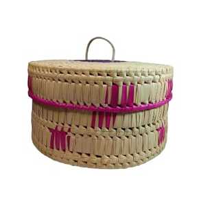 Nuevo diseño Art Deco mimbre Natural ratán pan cesta de frutas bambú astillas de madera mango de cuerda para almacenamiento de cocina decoraciones de boda - Product Image 4