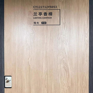 Dalles en <span class=keywords><strong>pierre</strong></span> frittée effet bois Lan Ting Camphor, style design moderne, pour murs, sols, tables, comptoirs, applications intérieures - Product Image 1