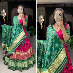 นี่คือ lehenga Silk gajji lehenga ที่มีชีวิตชีวาที่สุดในสีต่างๆที่เราเคยคิดขึ้นมาซึ่งจะทำให้คุณสามารถใช้งานได้ - Product Image 5