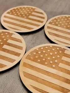 Posavasos de madera indio de la mejor calidad, diseño decorativo personalizado de madera Natural, gran oferta, posavasos de alta calidad de Color Natural, decoración del hogar - Product Image 2