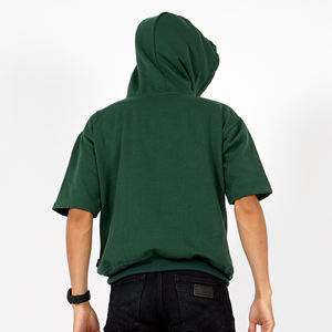 Sweat à capuche à manches courtes pour hommes avec poche Collection Richard Sweatshirts confortables - Product Image 3